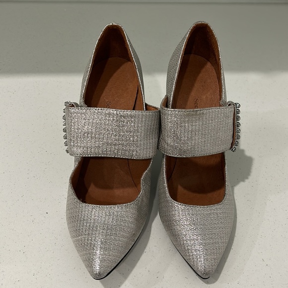 NWOT See by Chloe Silver Mary Janes - Picture 2 of 6